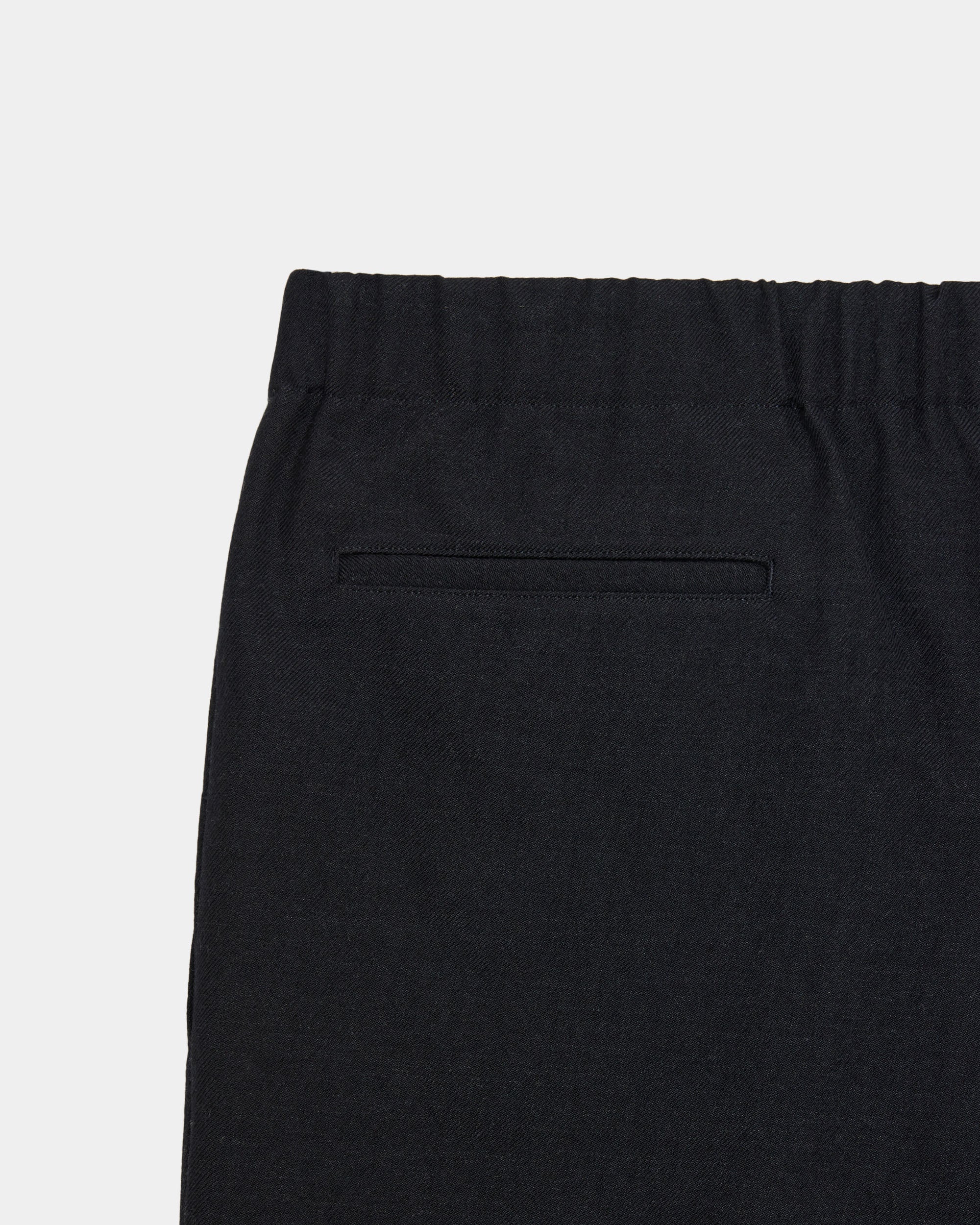 【PARKING別注】ウールサージワッシャータンブラー / ワイドシリンダーフィットイージーパンツ, Chambray Black