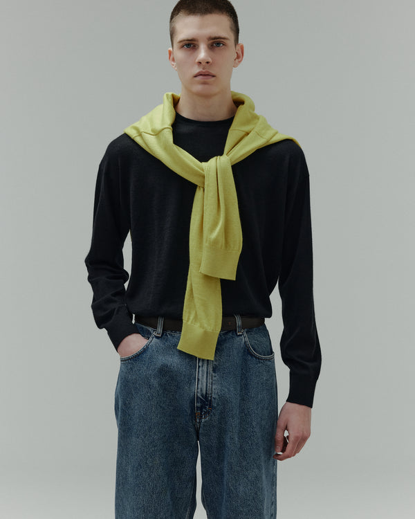 CASHMERE 18 CREW-NECK, Black