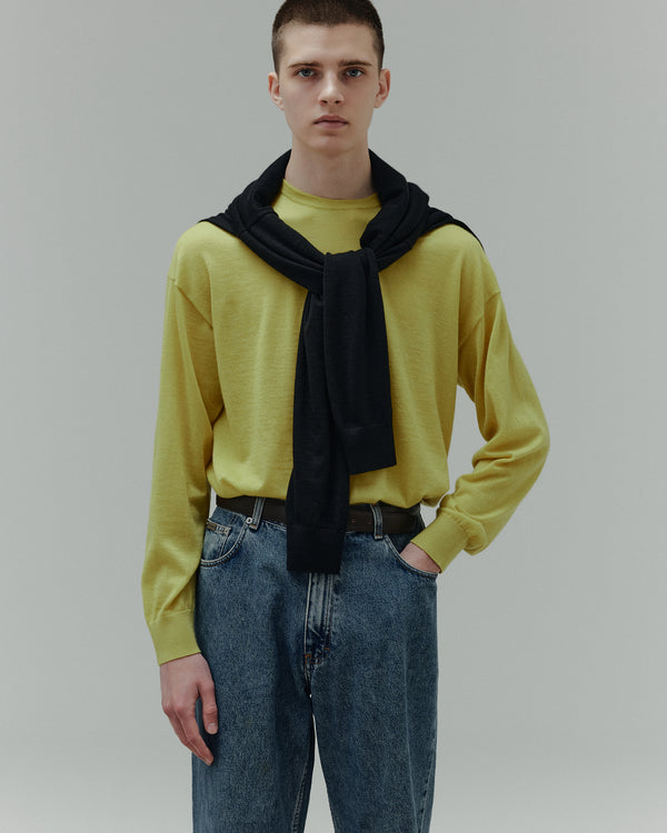 CASHMERE 18 CREW-NECK, Yellow