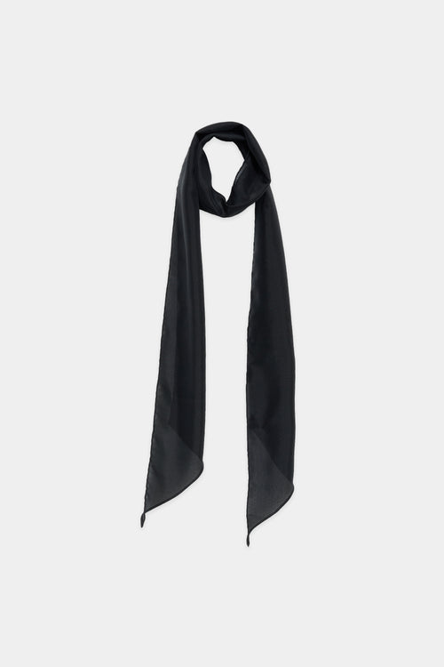 SILK CHIFFON SCARF, Black