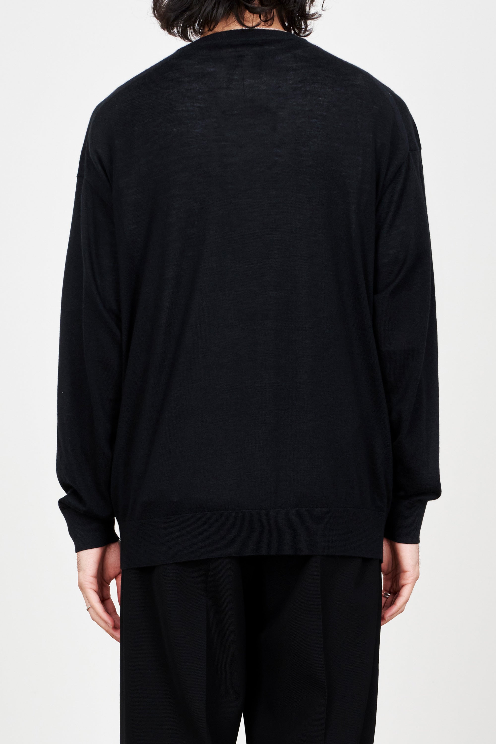 CASHMERE 18 CREW-NECK, Black