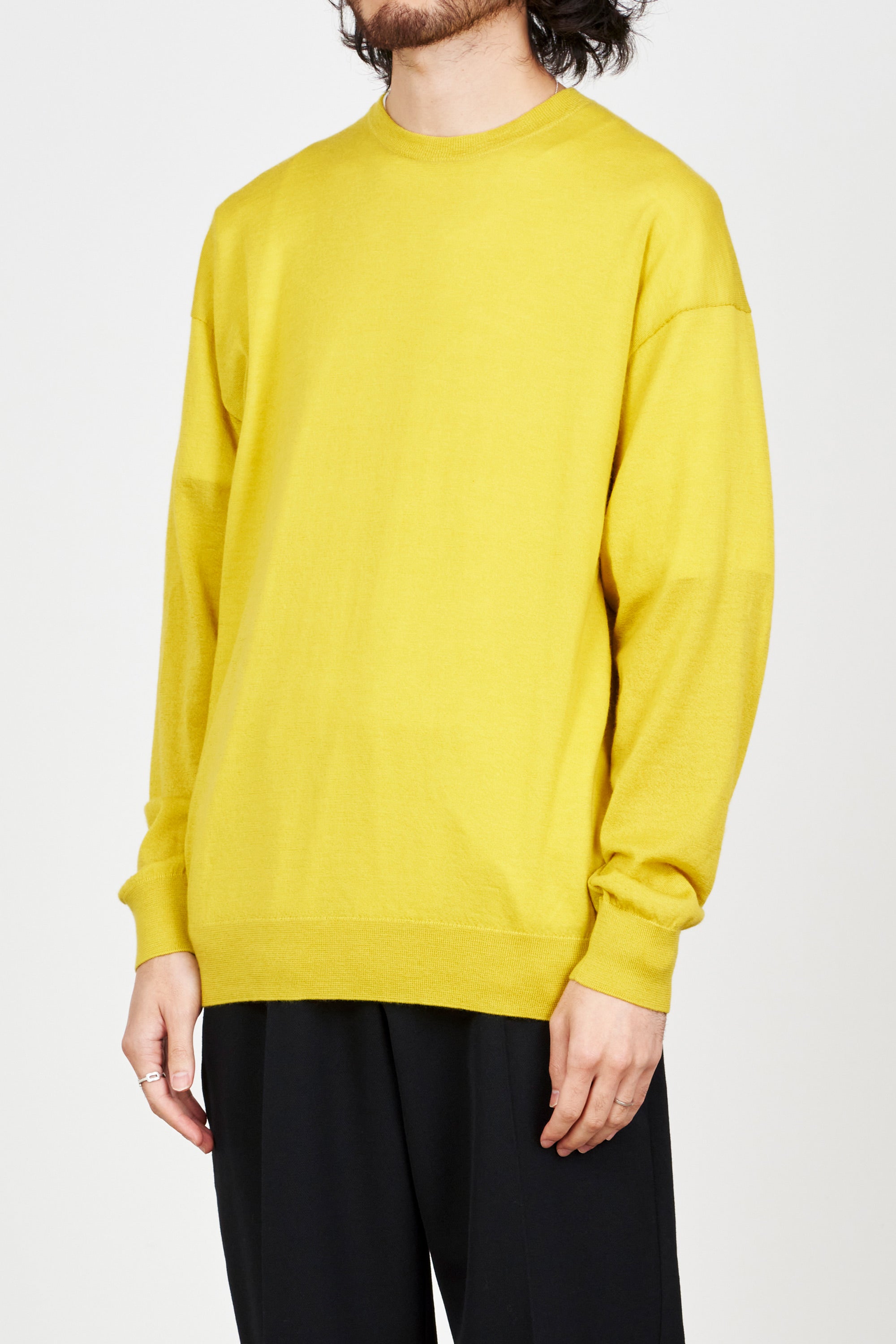 CASHMERE 18 CREW-NECK, Yellow